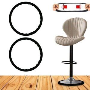 🎉2PC Bar Chair Leg Floor Protector Fit 16.5 In - 18.5 In Retractable Black